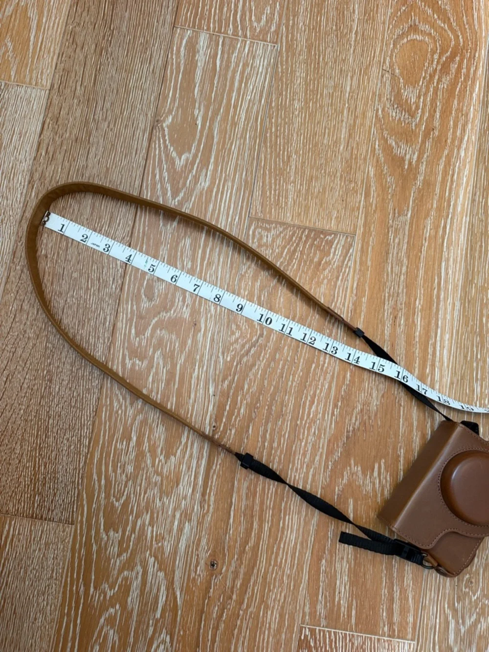 New Leather Camera Case with Neck Strap - Brown